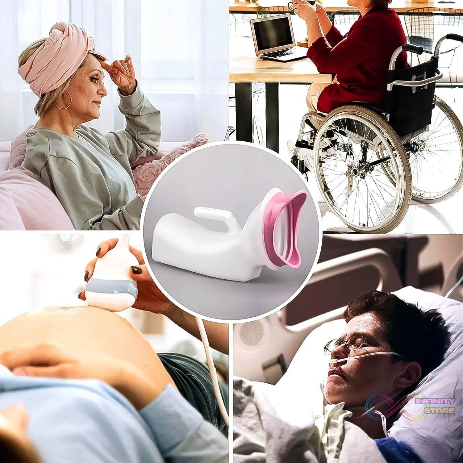 Female Potty Urinal Urine Collection Can Bedpans (1 Pc / 1000 ML) - infinityexculsivestore.com