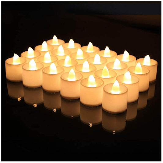Festival Decorative - LED Tealight Candles | Battery Operated Candle Ideal for Party, Wedding, Birthday, Gifts (24pc) ( Diya , Divo , Diva , Deepak , Jyoti , - infinityexculsivestore.com