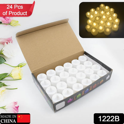 Festival Decorative - LED Tealight Candles | Battery Operated Candle Ideal for Party, Wedding, Birthday, Gifts (24pc) ( Diya , Divo , Diva , Deepak , Jyoti , - infinityexculsivestore.com
