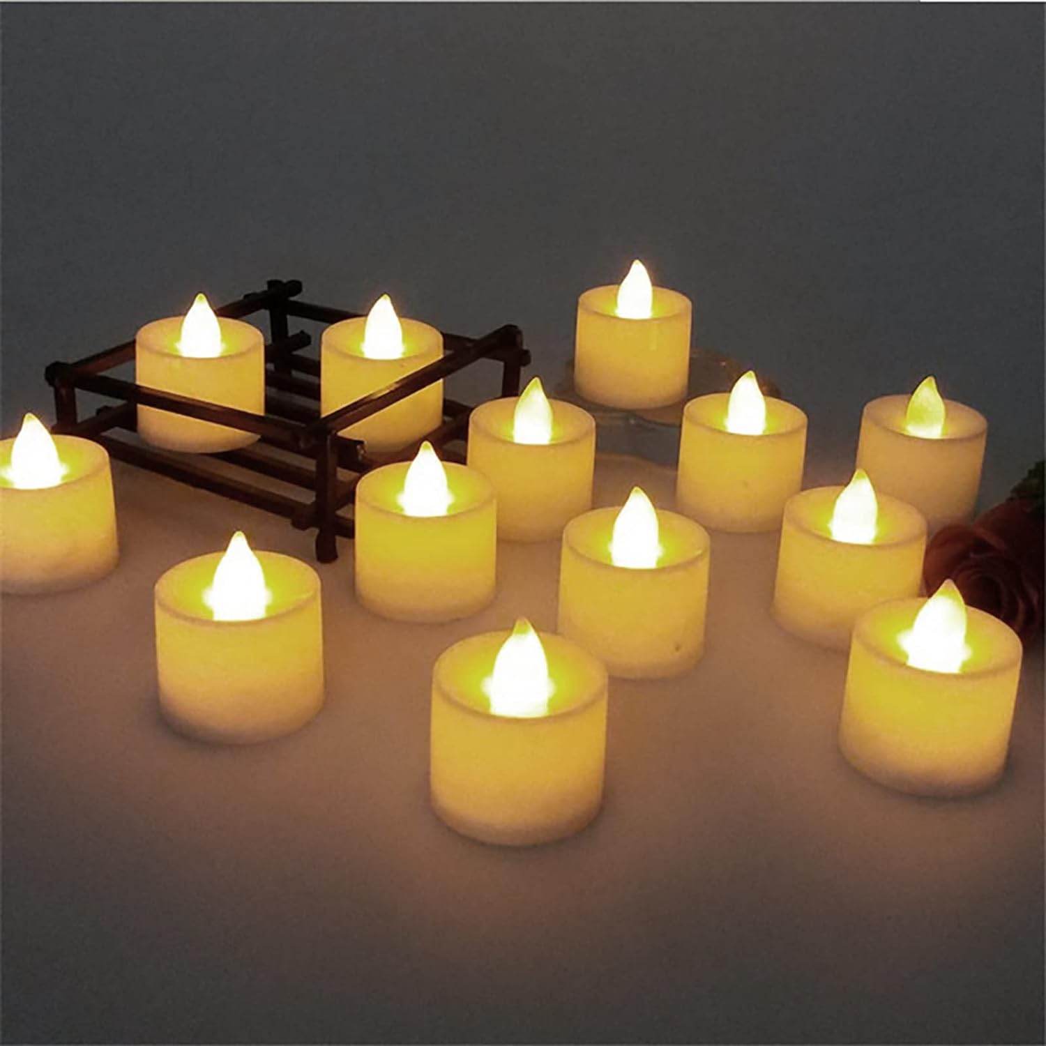 Festival Decorative - LED Tealight Candles | Battery Operated Candle Ideal for Party, Wedding, Birthday, Gifts (24pc) ( Diya , Divo , Diva , Deepak , Jyoti , - infinityexculsivestore.com