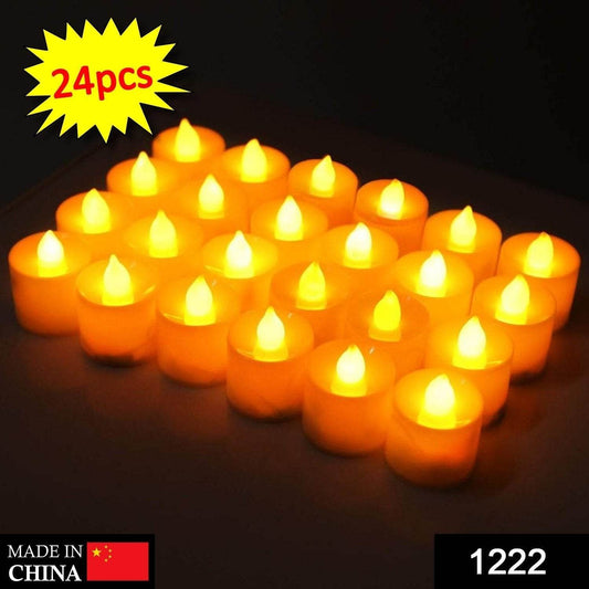 Festival Decorative - LED Tealight Candles (White, 24 Pcs) - infinityexculsivestore.com