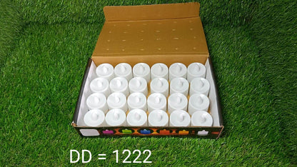 Festival Decorative - LED Tealight Candles (White, 24 Pcs) - infinityexculsivestore.com
