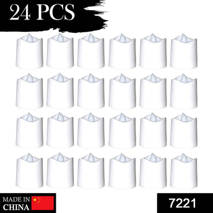 Festival Decorative - LED Tealight Candles (White, 24 Pcs) - infinityexculsivestore.com