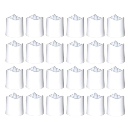 Festival Decorative - LED Tealight Candles (White, 24 Pcs) - infinityexculsivestore.com