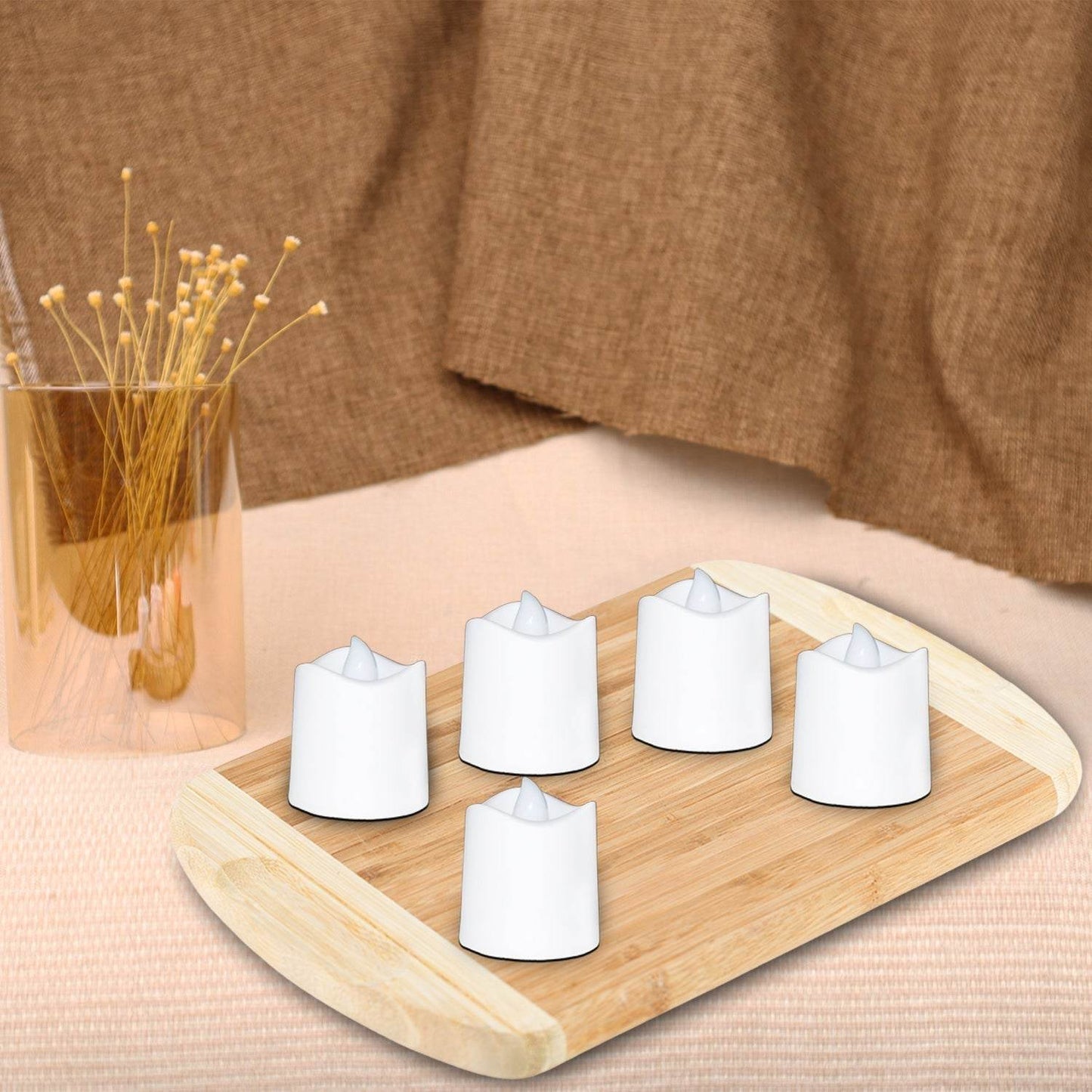 Festival Decorative - LED Tealight Candles (White, 24 Pcs) - infinityexculsivestore.com