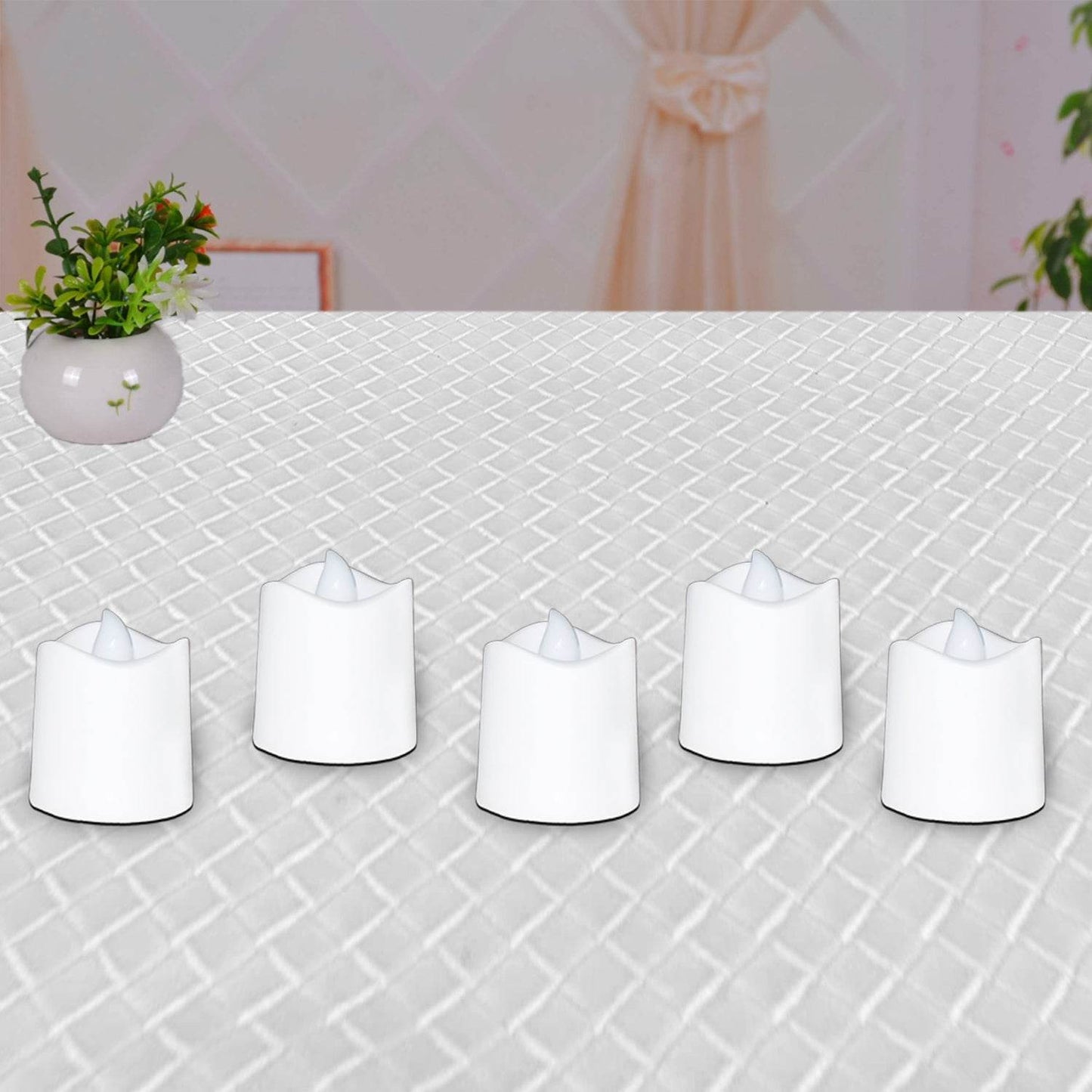 Festival Decorative - LED Tealight Candles (White, 24 Pcs) - infinityexculsivestore.com