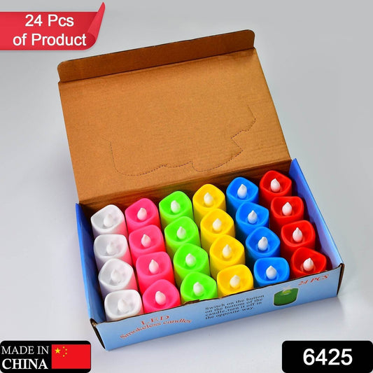 Festive Lighting for Any Occasion: 24 Pack LED Tealight Candles (Multicolor) - infinityexculsivestore.com