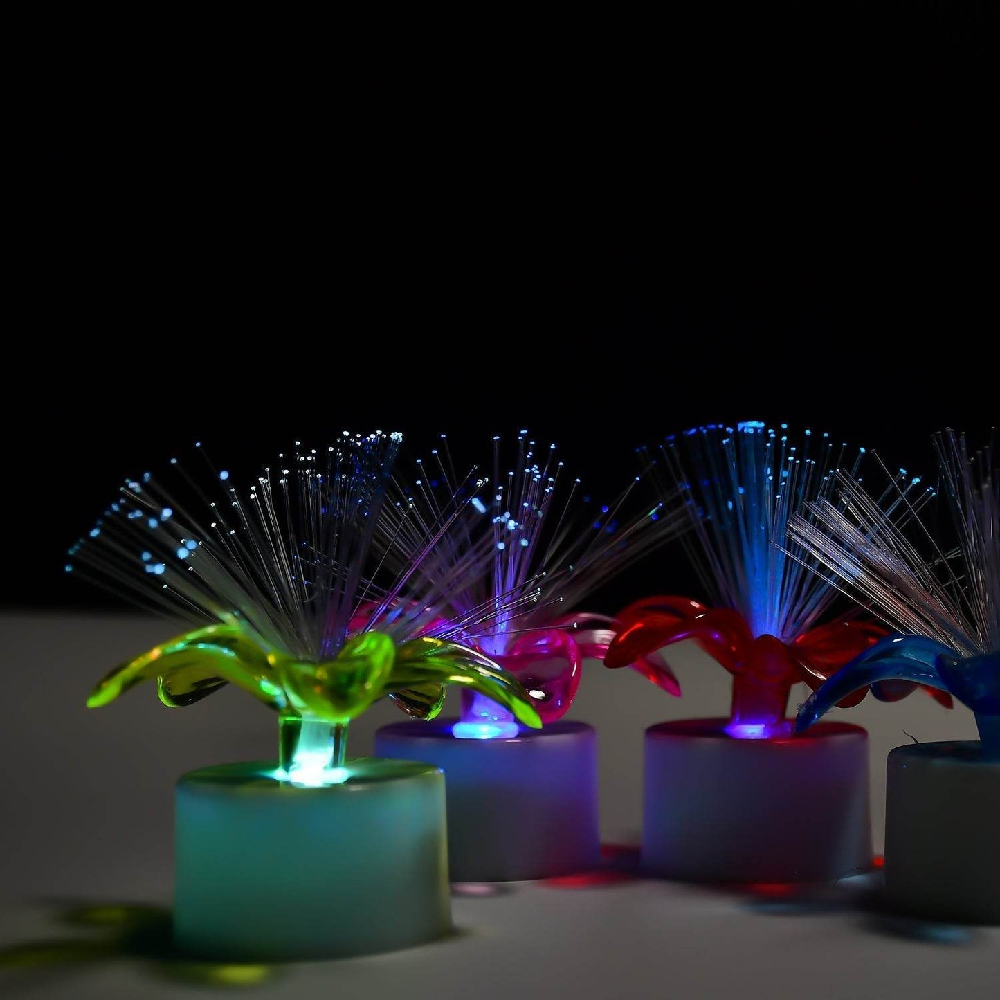 Fiber Optic Light, Mini Color Change LED Table Centerpieces, Light Up Candle - Pack of 12 - infinityexculsivestore.com