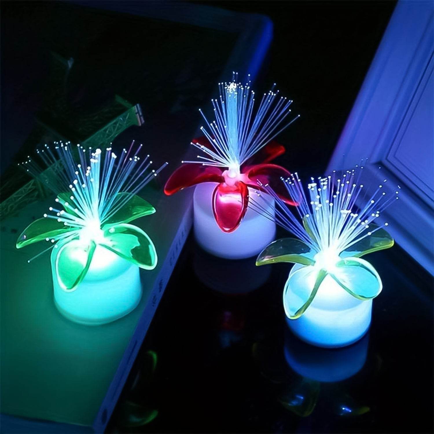 Fiber Optic Light, Mini Color Change LED Table Centerpieces, Light Up Candle - Pack of 12 - infinityexculsivestore.com