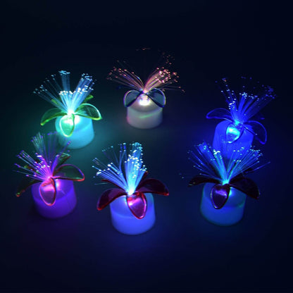 Fiber Optic Light, Mini Color Change LED Table Centerpieces, Light Up Candle - Pack of 6 - infinityexculsivestore.com