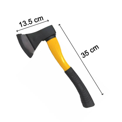 Fiberglas's Body Rubberised Handle Wood Cutting Axe - infinityexculsivestore.com