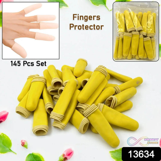 Finger Caps, Silicone Finger Protectors Sleeves (Finger Cots / 145 Pcs Set Approx) - infinityexculsivestore.com