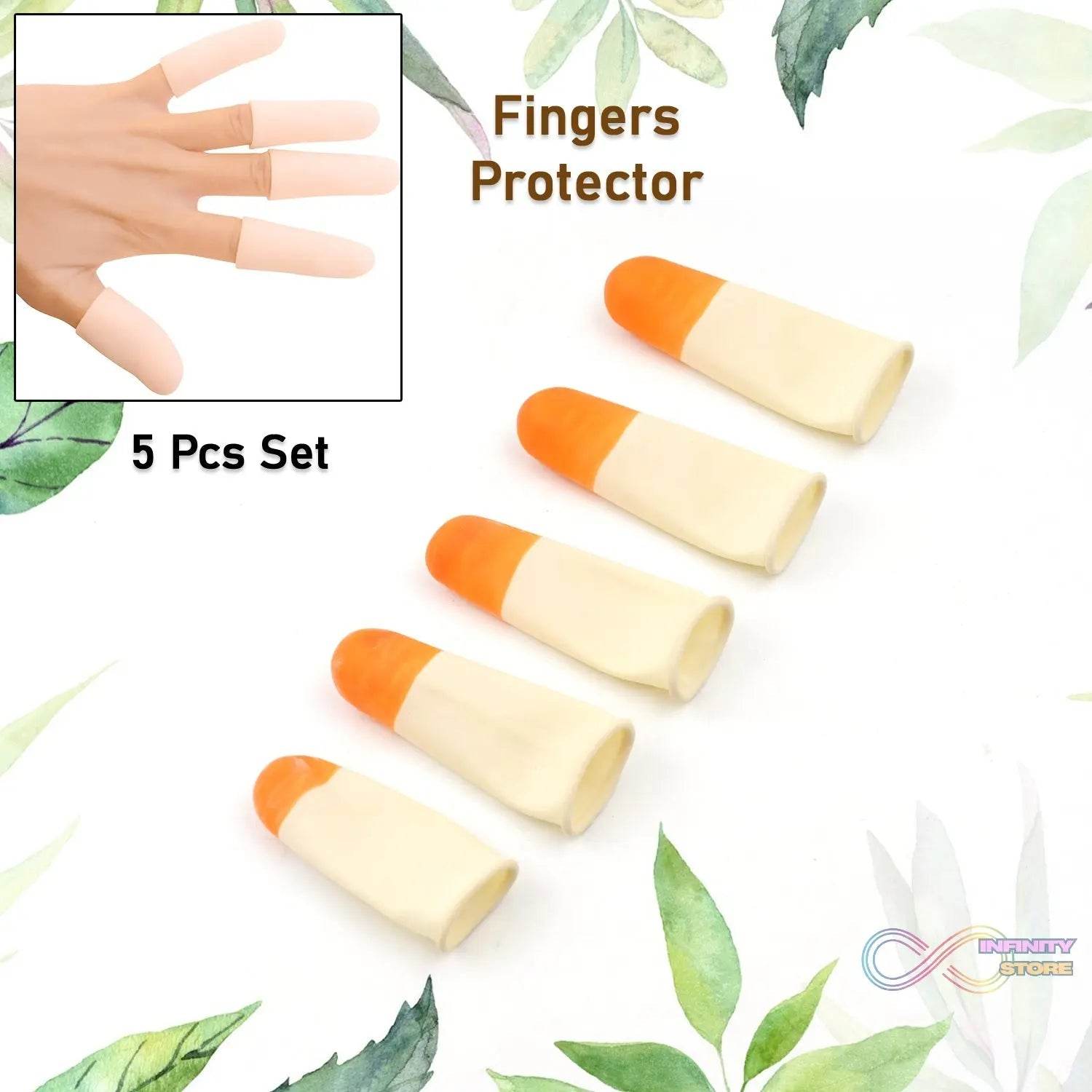 Finger Caps, Silicone Finger Protectors Sleeves (Finger Cots / 5 Pcs Set) - infinityexculsivestore.com