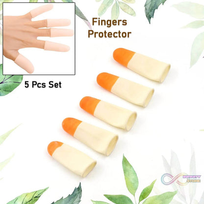 Finger Caps, Silicone Finger Protectors Sleeves (Finger Cots / 5 Pcs Set) - infinityexculsivestore.com