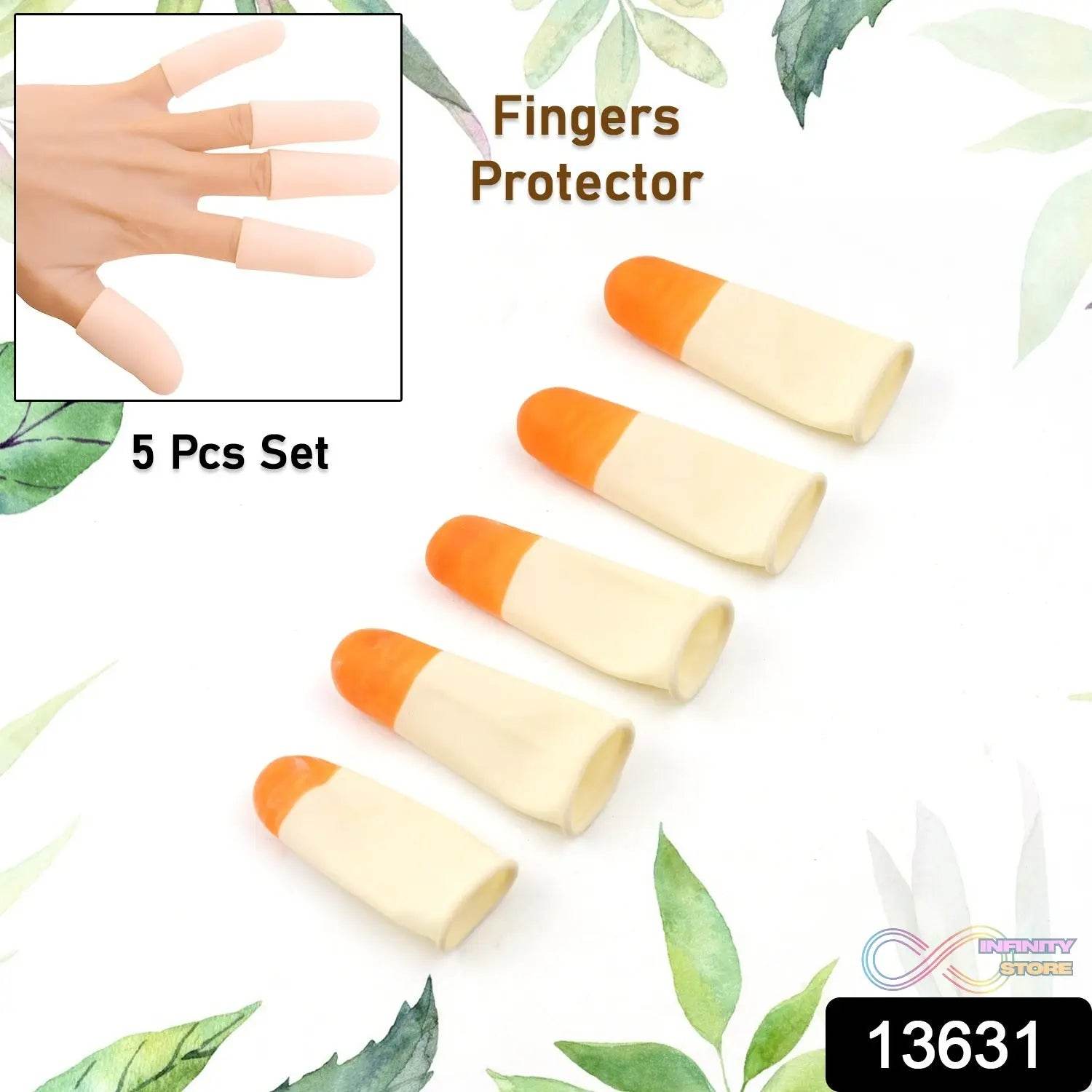 Finger Caps, Silicone Finger Protectors Sleeves (Finger Cots / 5 Pcs Set) - infinityexculsivestore.com