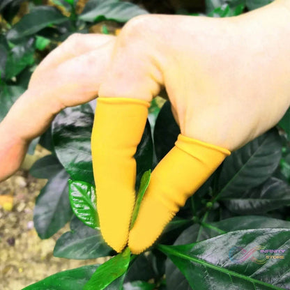 Finger Caps, Silicone Finger Protectors Sleeves (Finger Cots / 5 Pcs Set / yellow) - infinityexculsivestore.com