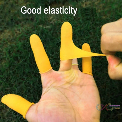 Finger Caps, Silicone Finger Protectors Sleeves (Finger Cots / 5 Pcs Set / yellow) - infinityexculsivestore.com