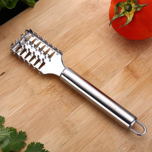 Fish Scale Remover Scraper Stainless Steel Fish Cutting Tools Sawtooth Easily Remove Fish Scales-Cleaning Brush Scraper Kitchen Tool- - infinityexculsivestore.com