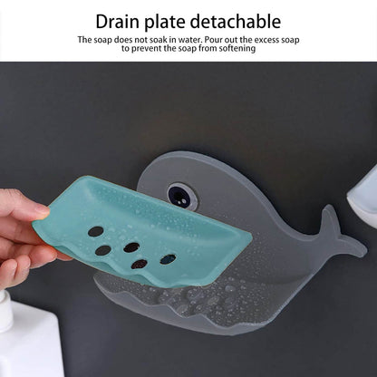 Fish Shape Double Layer Adhesive Waterproof Wall Mounted Soap Bar Holder Stand Rack for Bathroom Shower Wall Kitchen - infinityexculsivestore.com