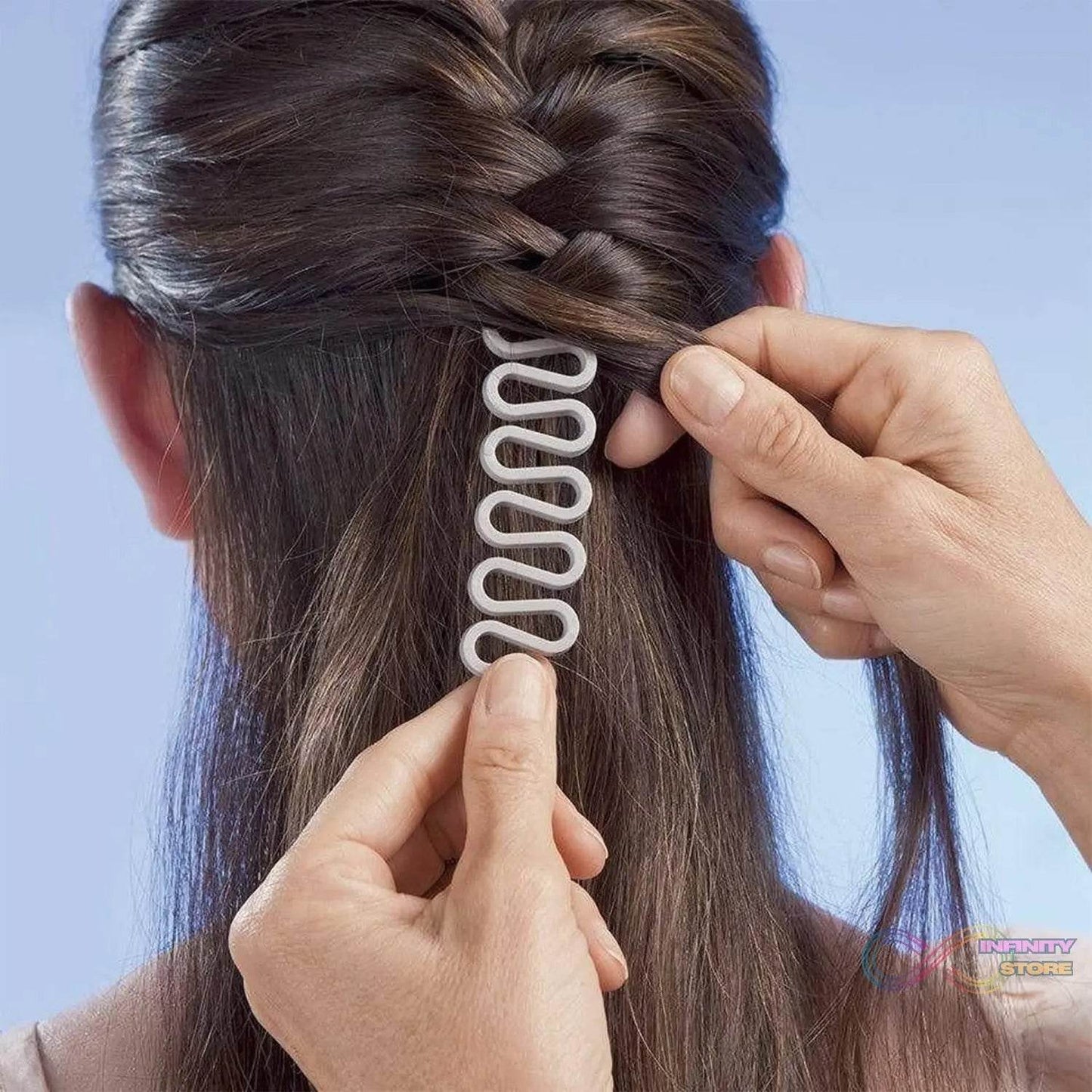 Fishbone Bun Maker widely used by women’s for making their hair looks like a fish tail and all and it used in many kinds of places like household, parlours etc. - infinityexculsivestore.com