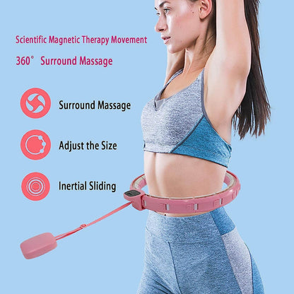 Fitness Adjustable Detachable Fitness Hula Hoop Ring Smart Round Count & Weight Loss Gym Equipment Exercise Smart Hula Hoops - infinityexculsivestore.com