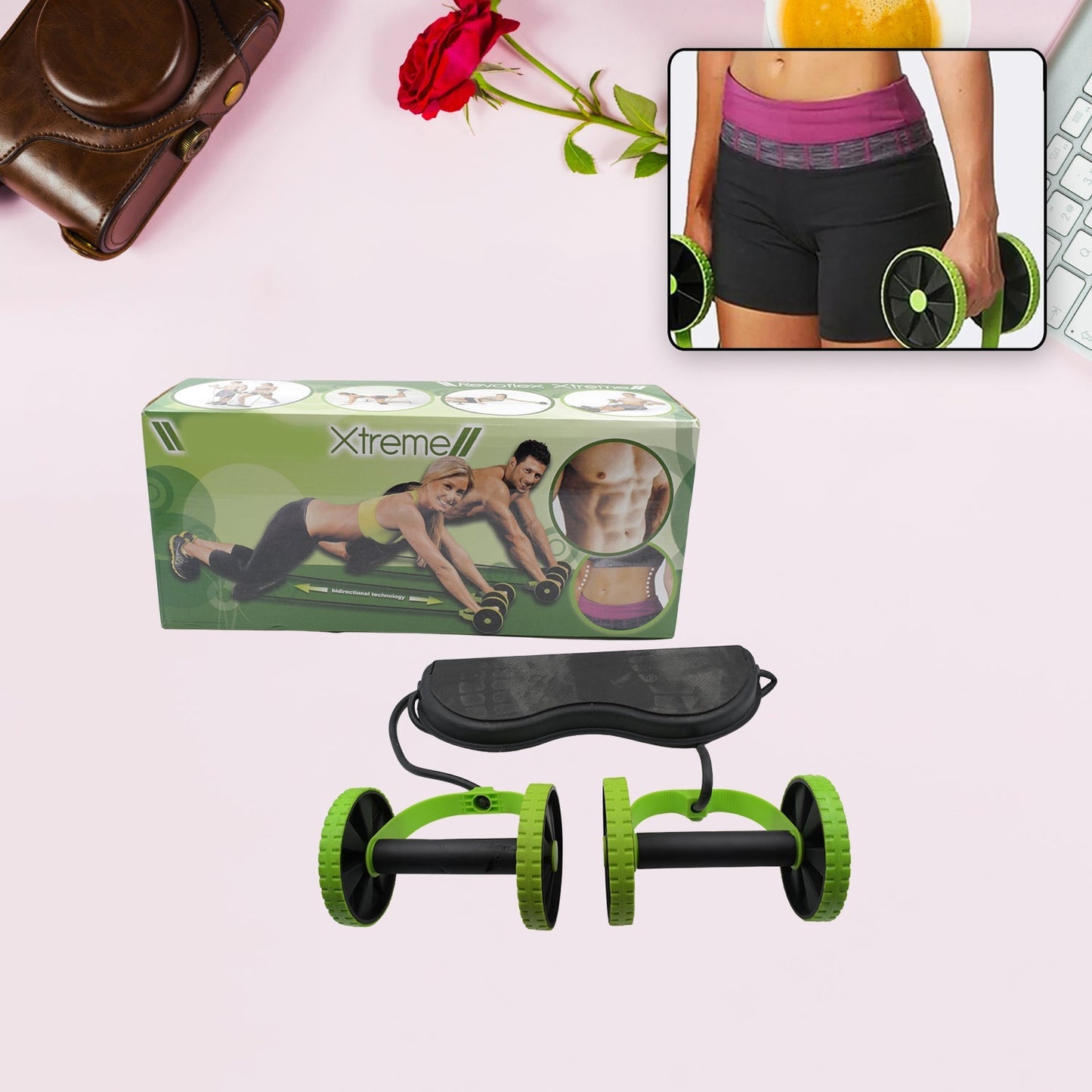 Professional Fitness Imported Ab Builder Ab Care Xtreme Fitness Resistance Exerciser Resistance Tube Ab Slimmer Rope Exerciser Body Building Home Gym Trainer for Both Men & Women (1 Pc) - infinityexculsivestore.com