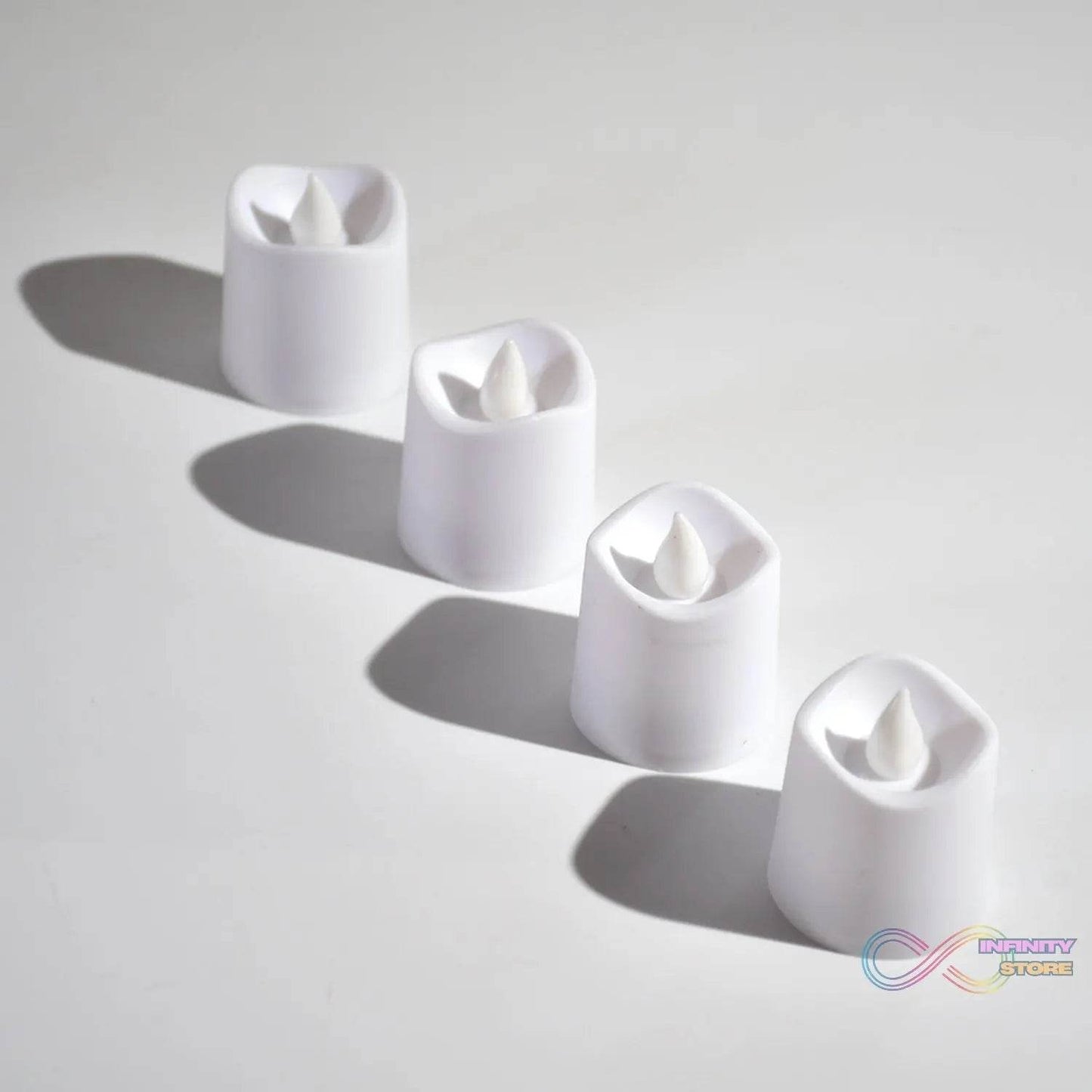 Flameless LED Tealights, Smokeless Plastic Decorative Candles - LED Tea Light Candle For Home Decoration (Pack Of 24) - infinityexculsivestore.com