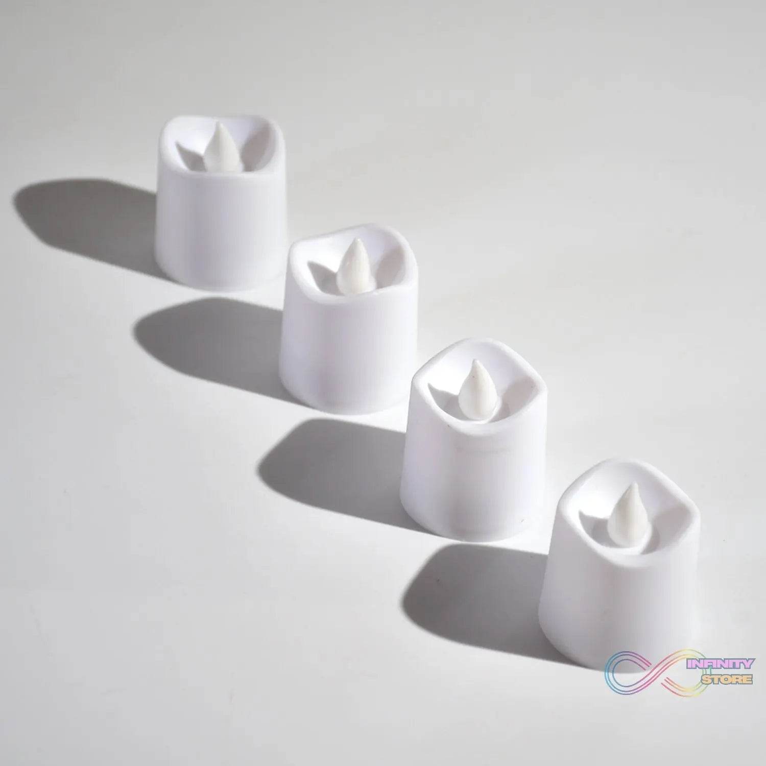 Flameless LED Tealights, Smokeless Plastic Decorative Candles - LED Tea Light Candle For Home Decoration (Pack Of 24) - infinityexculsivestore.com