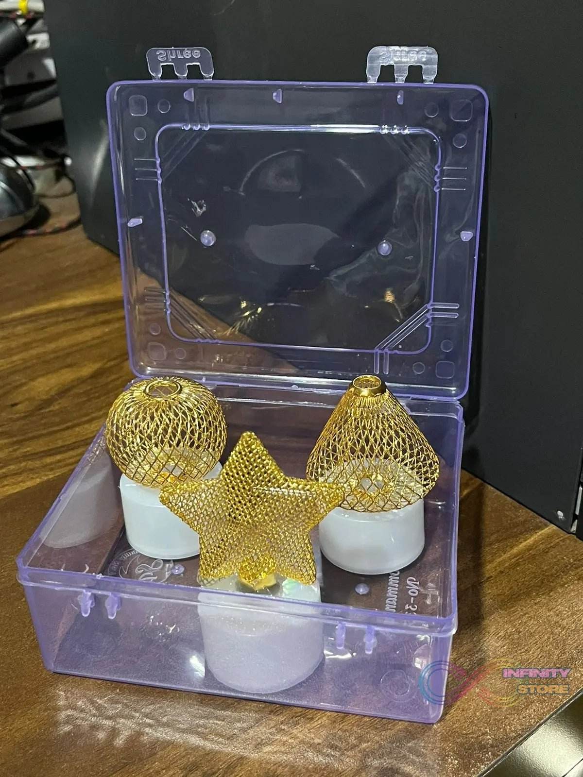 Flameless and Smokeless Decorative Candles Acrylic Led Tea Light Candle for Gifting, House, Light (3 Pc Set) - infinityexculsivestore.com