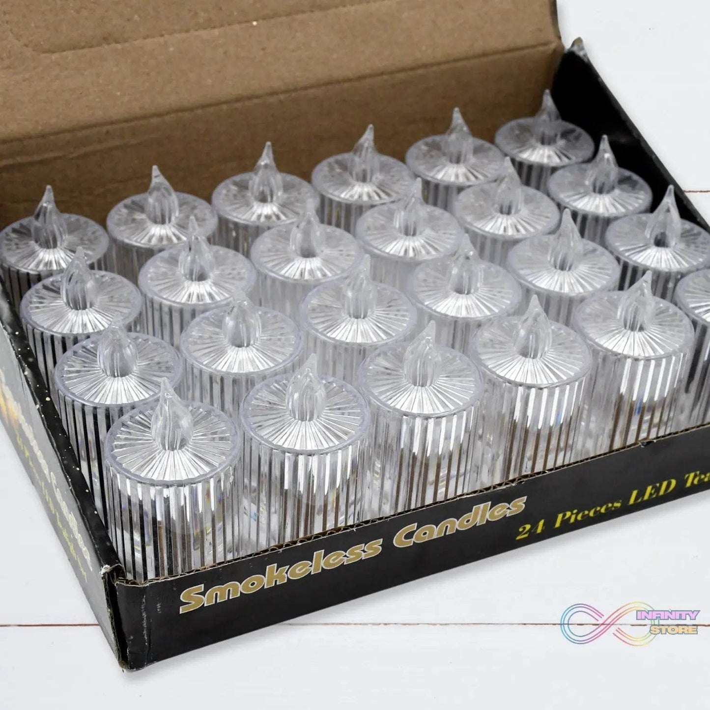 Flameless and Smokeless Decorative Candles LED Tea Light (24 Pcs Set) - infinityexculsivestore.com