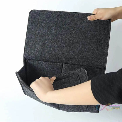 Flat Bedside Caddy, Bed Side Pocket Storage Organizer Bag with 5 Pockets (1 Pc) - infinityexculsivestore.com