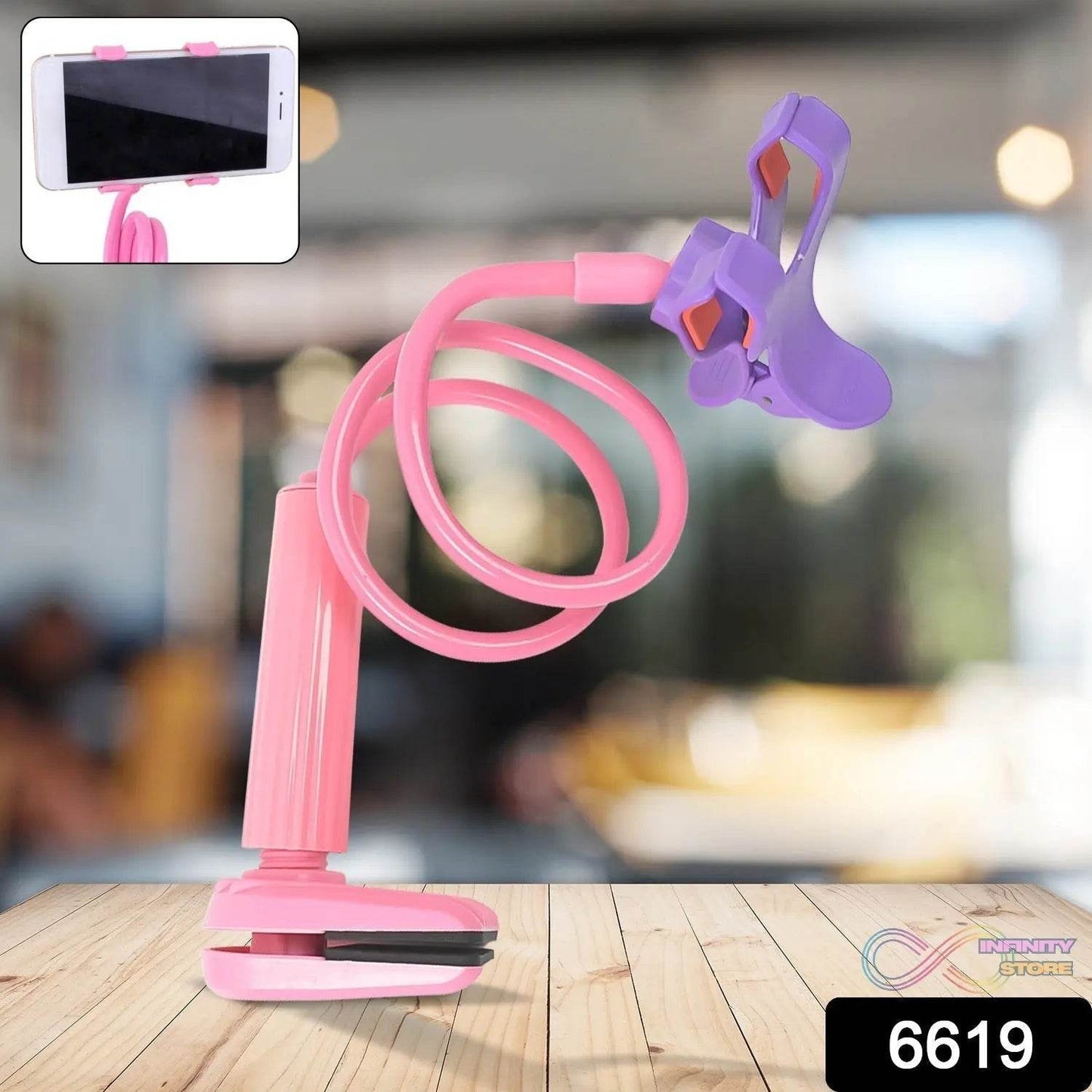 Flexible 360 Degree Portable Foldable Lazy Stand Bracket Cell Phone Holder (1 Pc) - infinityexculsivestore.com