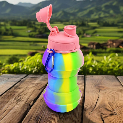 Flexible Collapsible Silicone Sports Water Bottle (260 ML / 20 CM Folding) - infinityexculsivestore.com