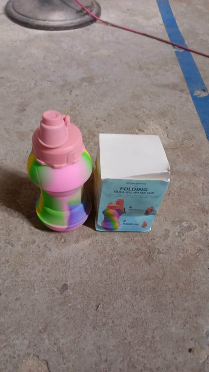 Flexible Collapsible Silicone Sports Water Bottle (260 ML / 20 CM Folding) - infinityexculsivestore.com