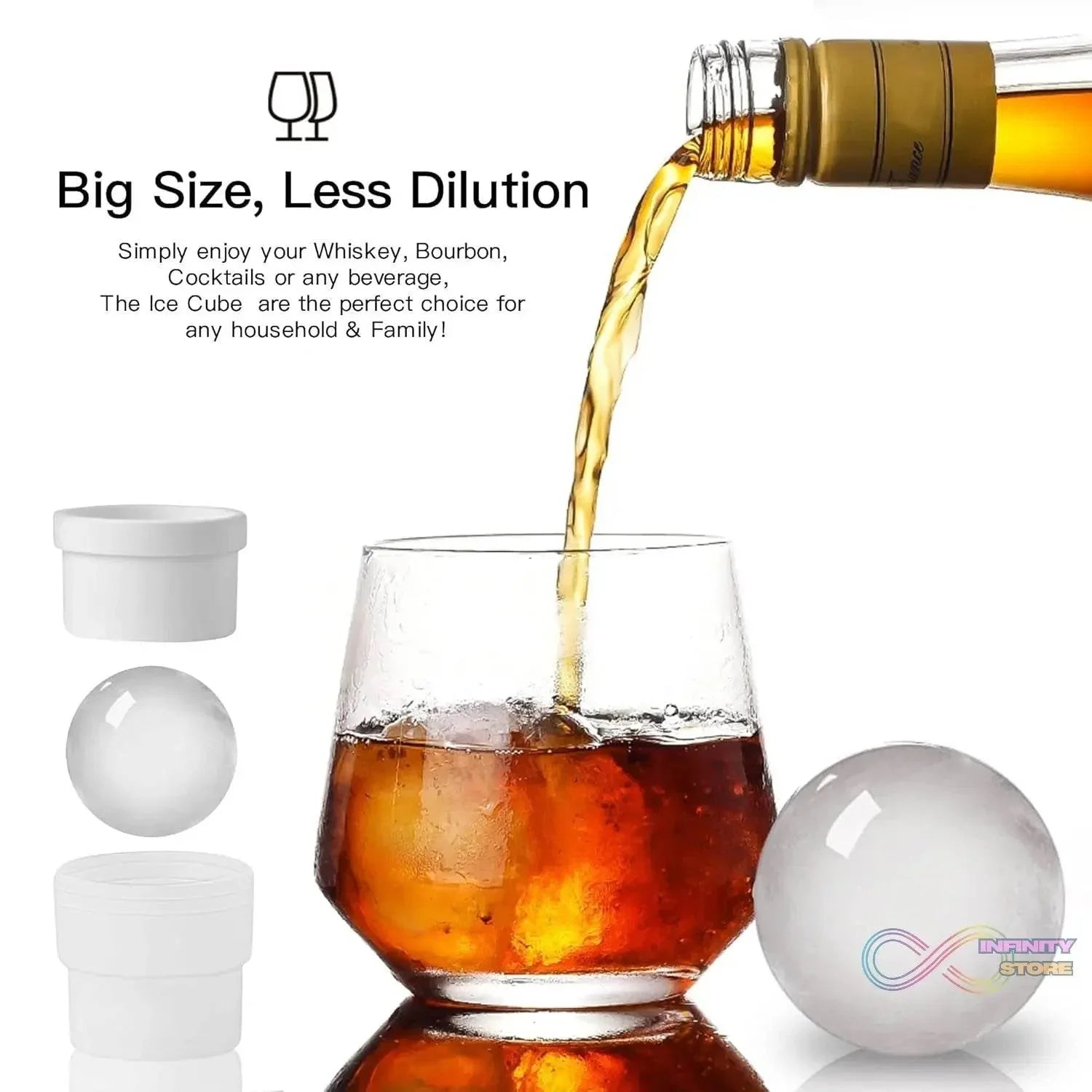 Flexible Ice Ball Mold-Large ice Ball, BPA-free (1 Pc) - infinityexculsivestore.com