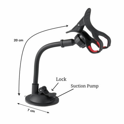 Flexible Mobile Stand Multi Angle Adjustment with 360 Degree Adjustment For Car & Home Use Mobile Stand - infinityexculsivestore.com