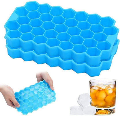 Flexible Silicone Ice Cube Tray, 37 Small Cubes , Fridge Use - infinityexculsivestore.com