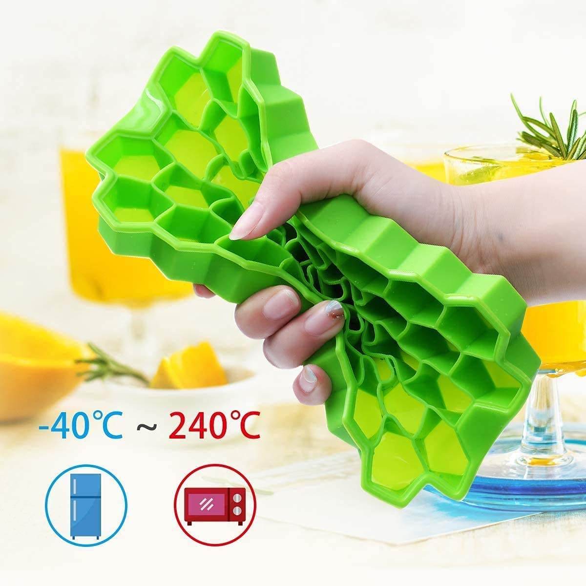 Flexible Silicone Ice Cube Tray, 37 Small Cubes , Fridge Use - infinityexculsivestore.com