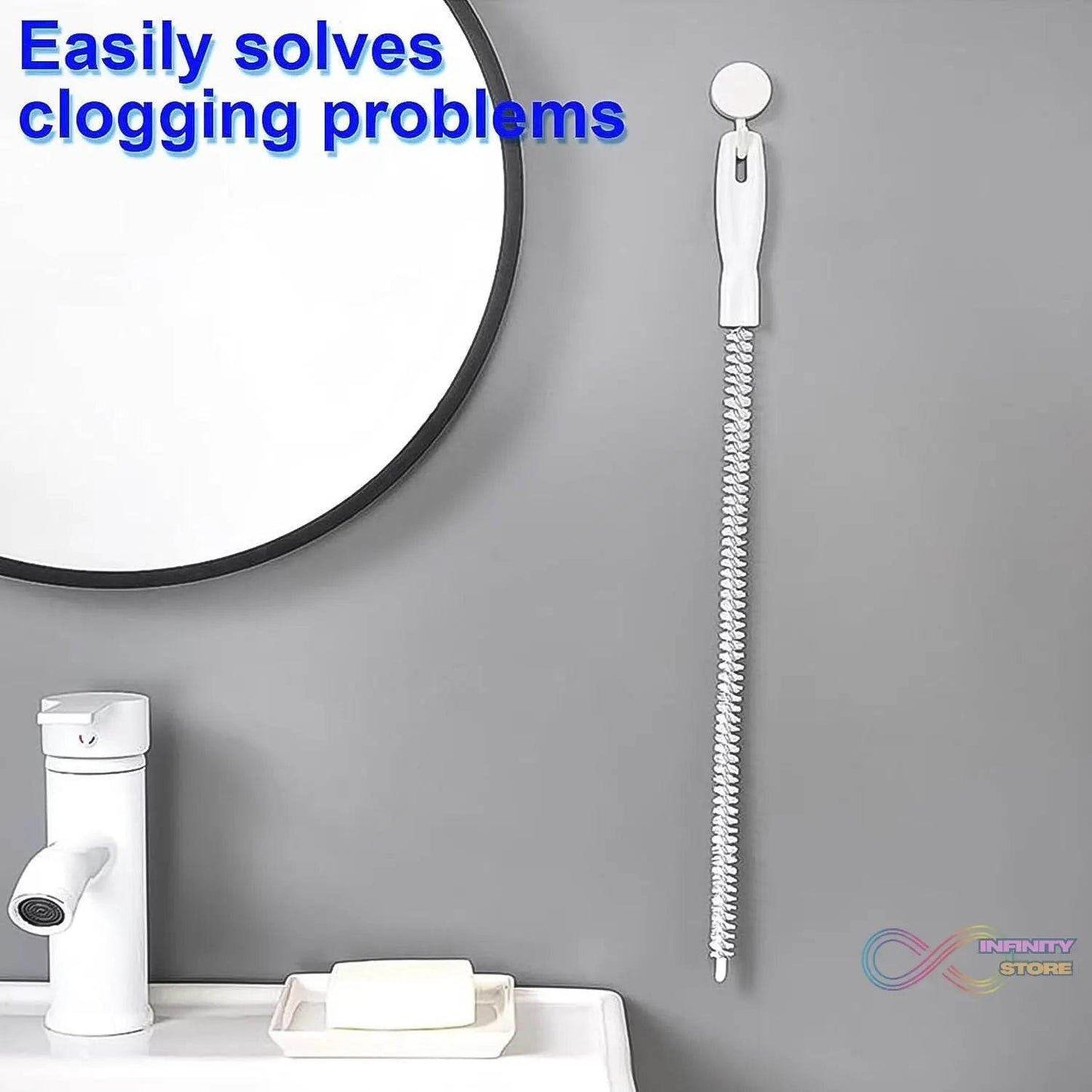 Flexible Sink Cleaning Brush Water Pipe Drain Dredge Tool (48 CM / 1 Pc) - infinityexculsivestore.com