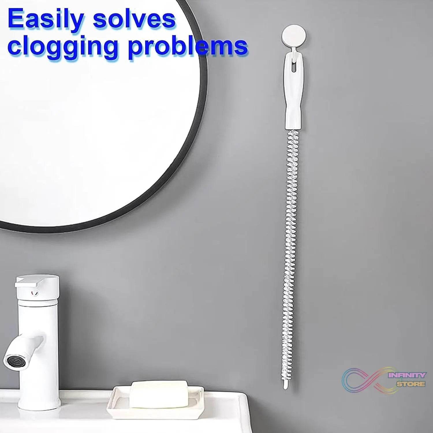 Flexible Sink Cleaning Brush Water Pipe Drain Dredge Tool (48 CM / 1 Pc) - infinityexculsivestore.com