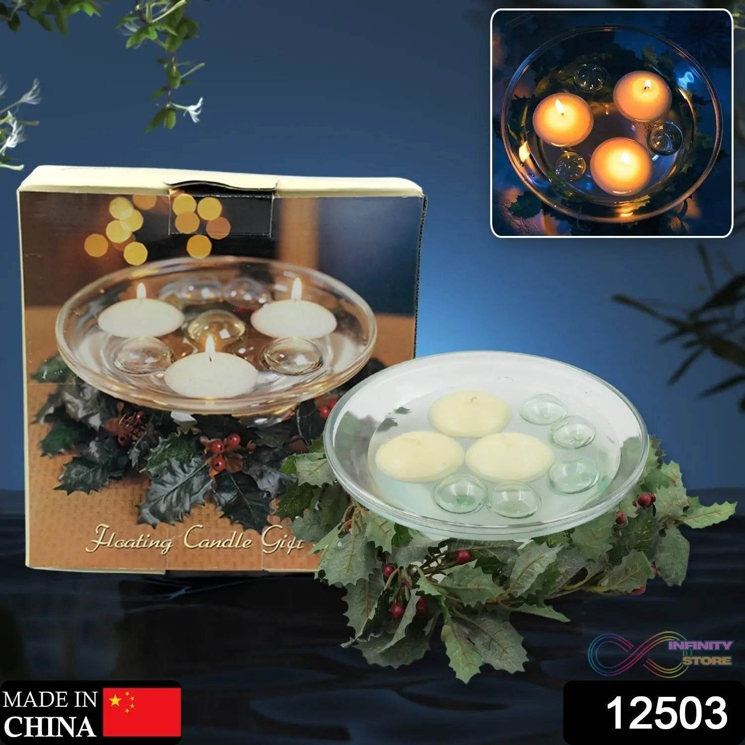 Floating Candle Holder (1 Pc): Romantic Ambiance, Table Decor - infinityexculsivestore.com