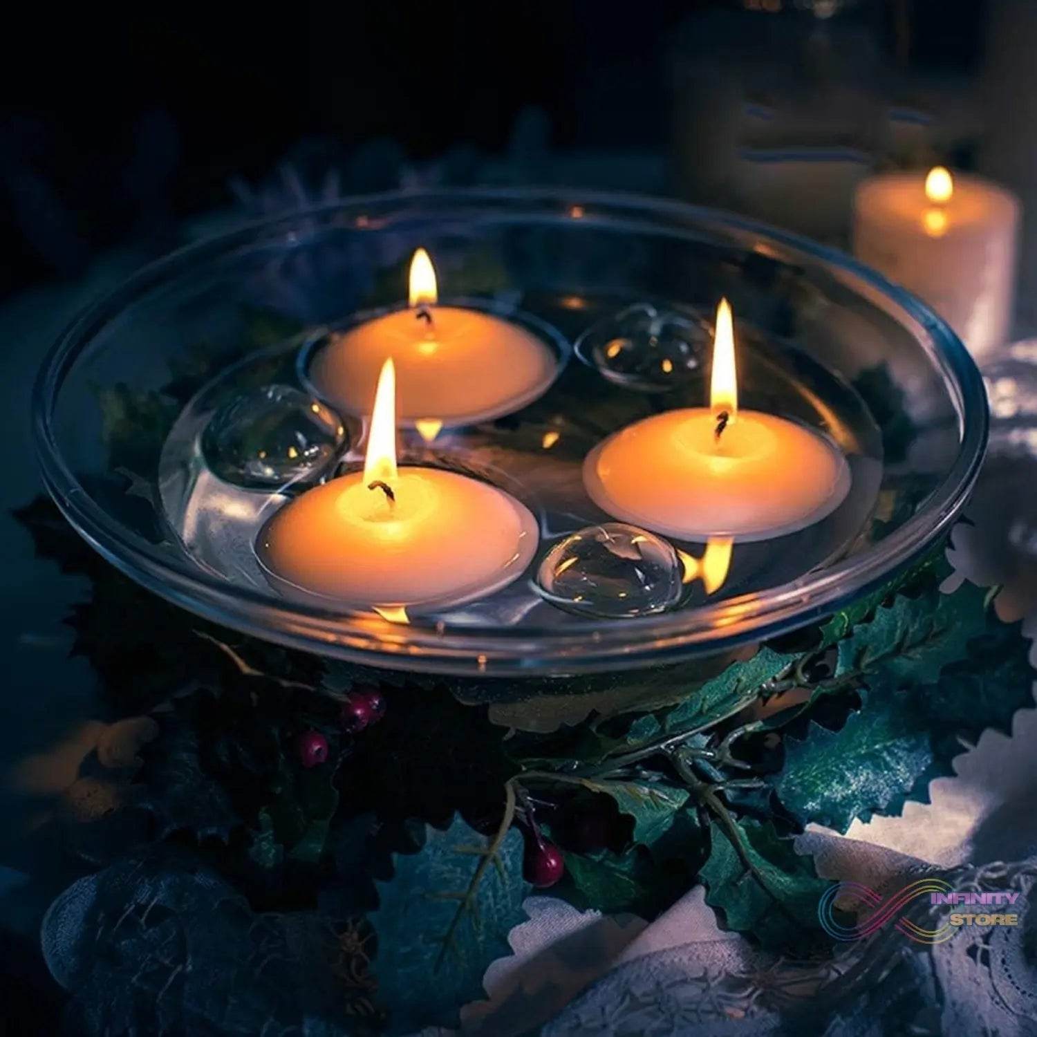 Floating Candle Holder (1 Pc): Romantic Ambiance, Table Decor - infinityexculsivestore.com