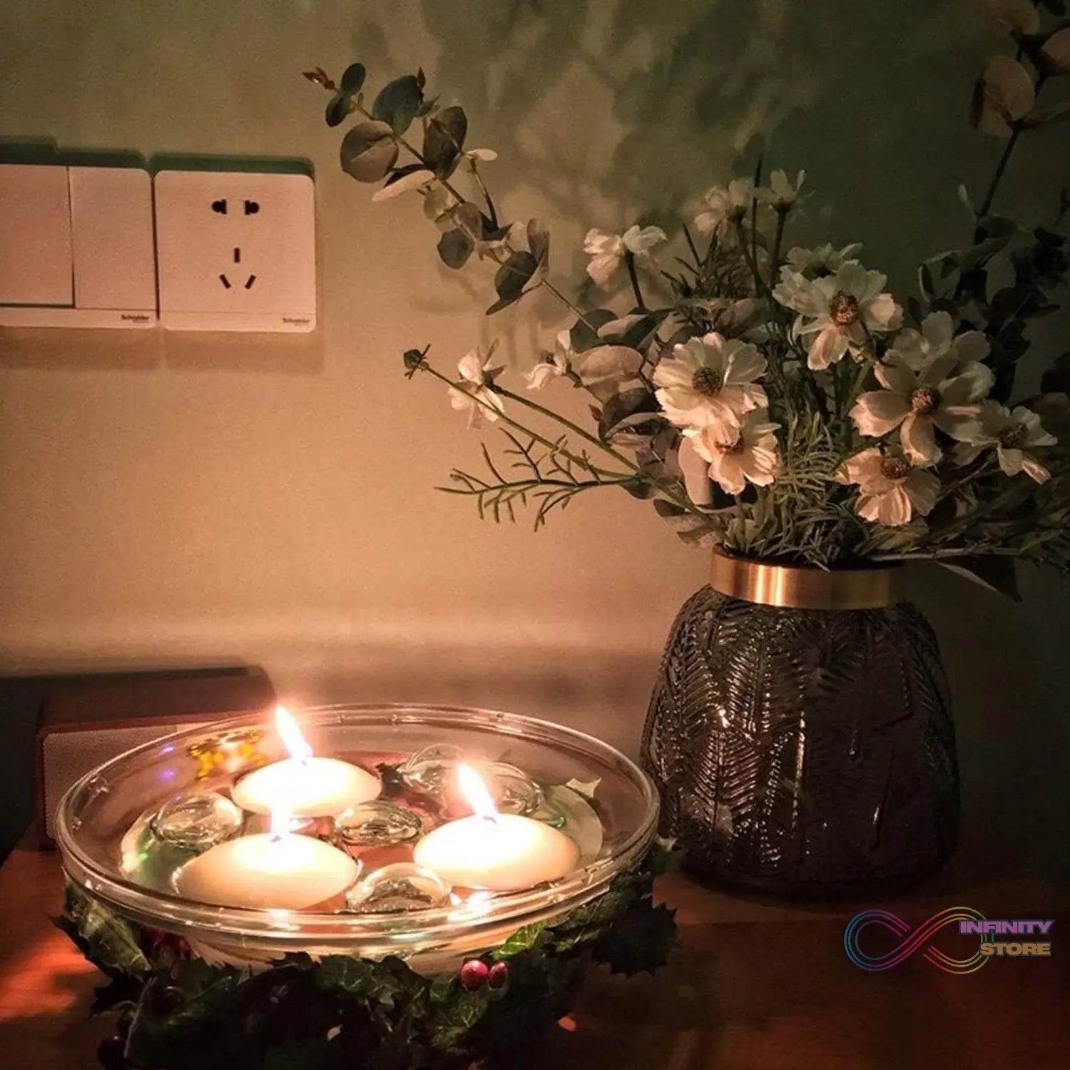 Floating Candle Holder (1 Pc): Romantic Ambiance, Table Decor - infinityexculsivestore.com