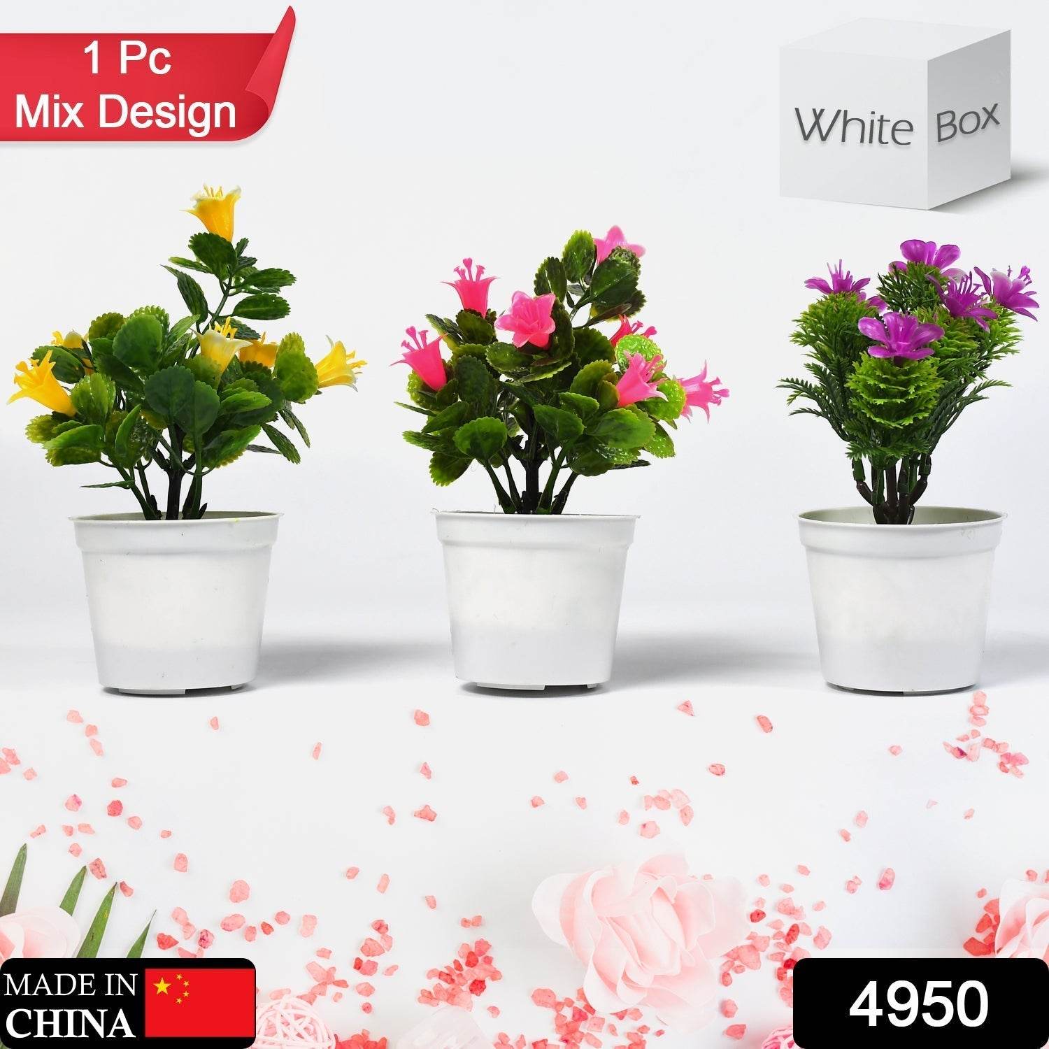Flower Pot Artificial Decoration Plant | Natural Look & Plastic Material For Home , Hotels , Office & Multiuse Pot - infinityexculsivestore.com