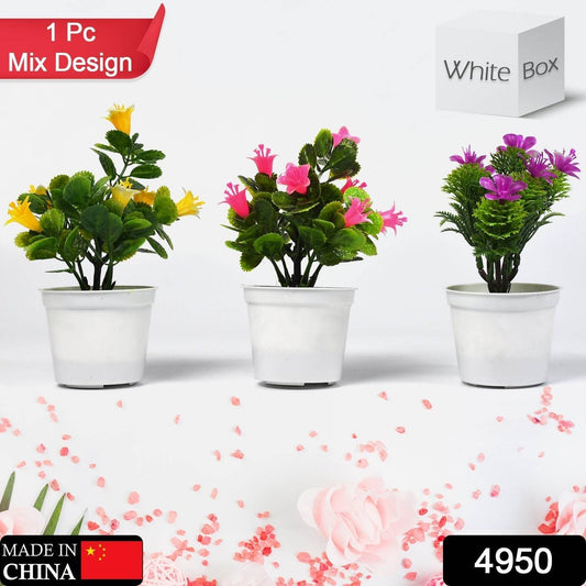Flower Pot Artificial Decoration Plant | Natural Look & Plastic Material For Home , Hotels , Office & Multiuse Pot - infinityexculsivestore.com