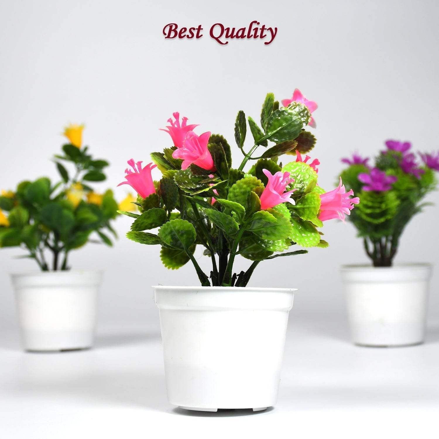 Flower Pot Artificial Decoration Plant | Natural Look & Plastic Material For Home , Hotels , Office & Multiuse Pot - infinityexculsivestore.com