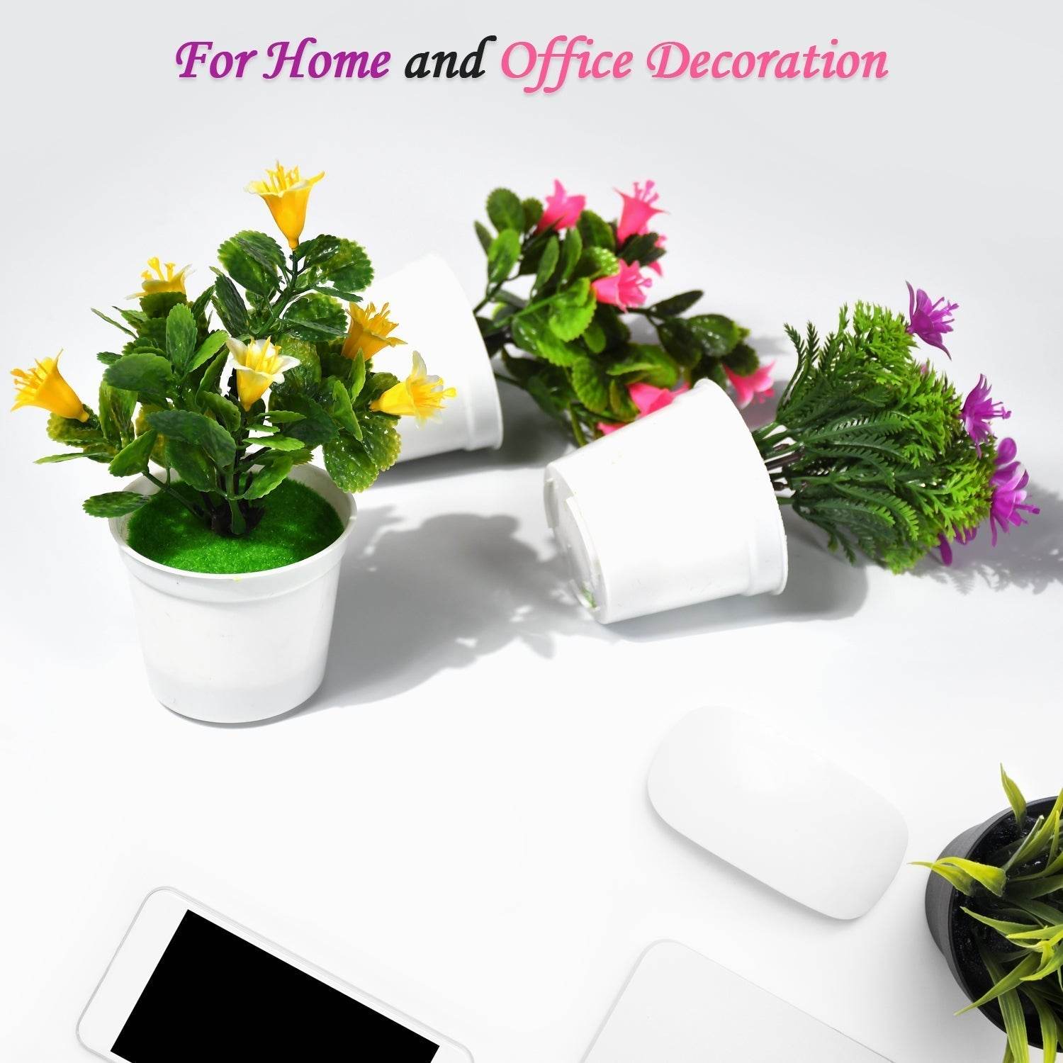 Flower Pot Artificial Decoration Plant | Natural Look & Plastic Material For Home , Hotels , Office & Multiuse Pot - infinityexculsivestore.com