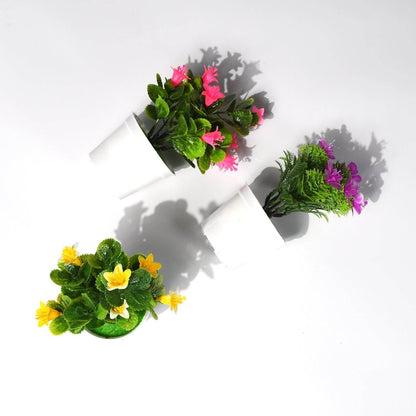 Flower Pot Artificial Decoration Plant | Natural Look & Plastic Material For Home , Hotels , Office & Multiuse Pot - infinityexculsivestore.com