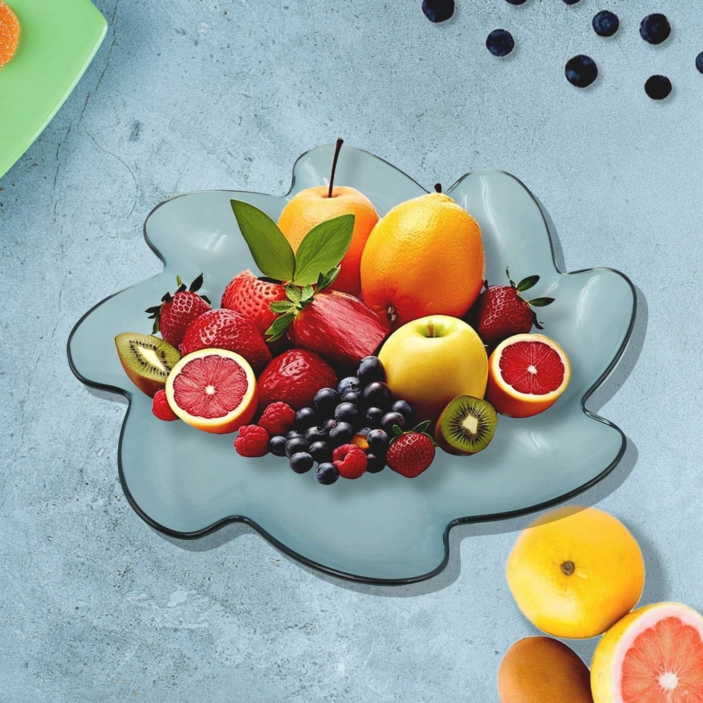 Flower Shape Plastic Dinner / Fruit Plate / Tray / Snacks / Breakfast Plate friendly Plastic Plate for Kids Party Supplies Birthday Holiday Party Dinnerware Supplies (1 Pc) - infinityexculsivestore.com