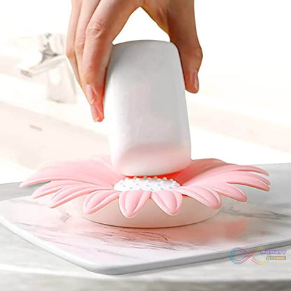Flower Shape Portable Soap Dish Holder Soap Case - infinityexculsivestore.com